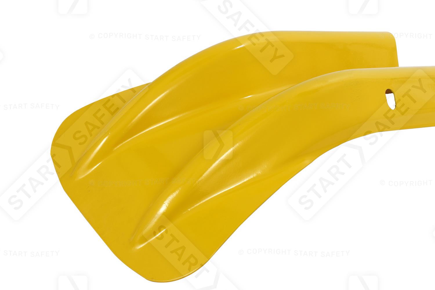 Yellow Galvanised Steel Fishtail End Seciton Curve