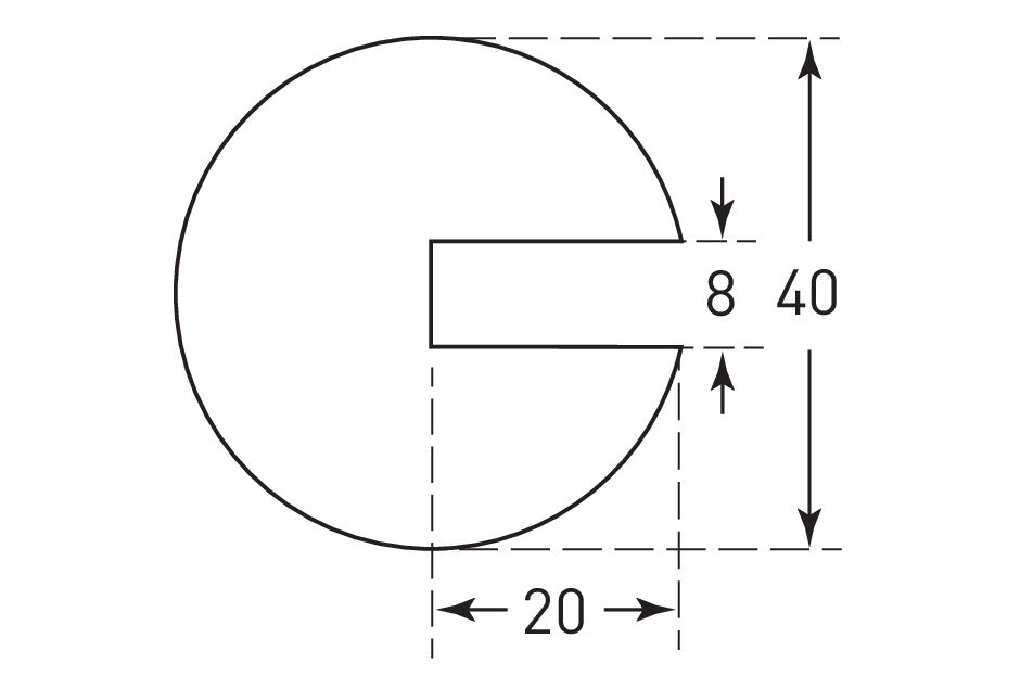 Semi-Circular 40/40/8 Profile
