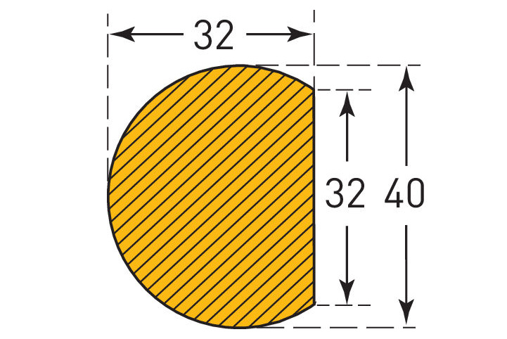 Semi-circular 40/32 Profile