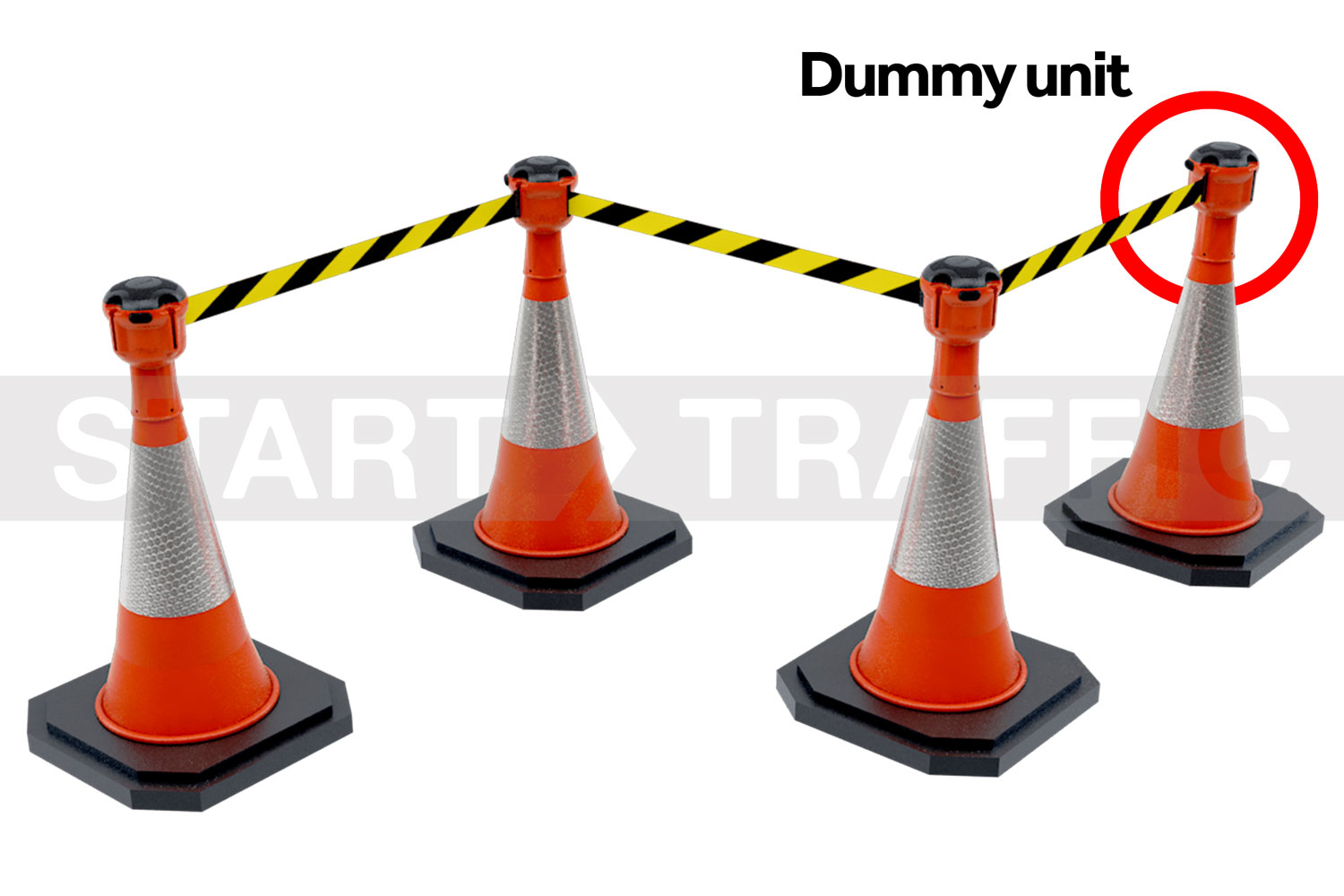 Skipper dummy unit being used with cones