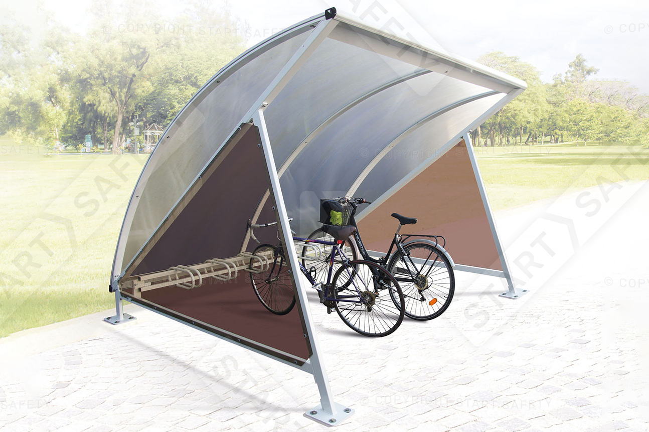 Moonshape cycle shelter installed