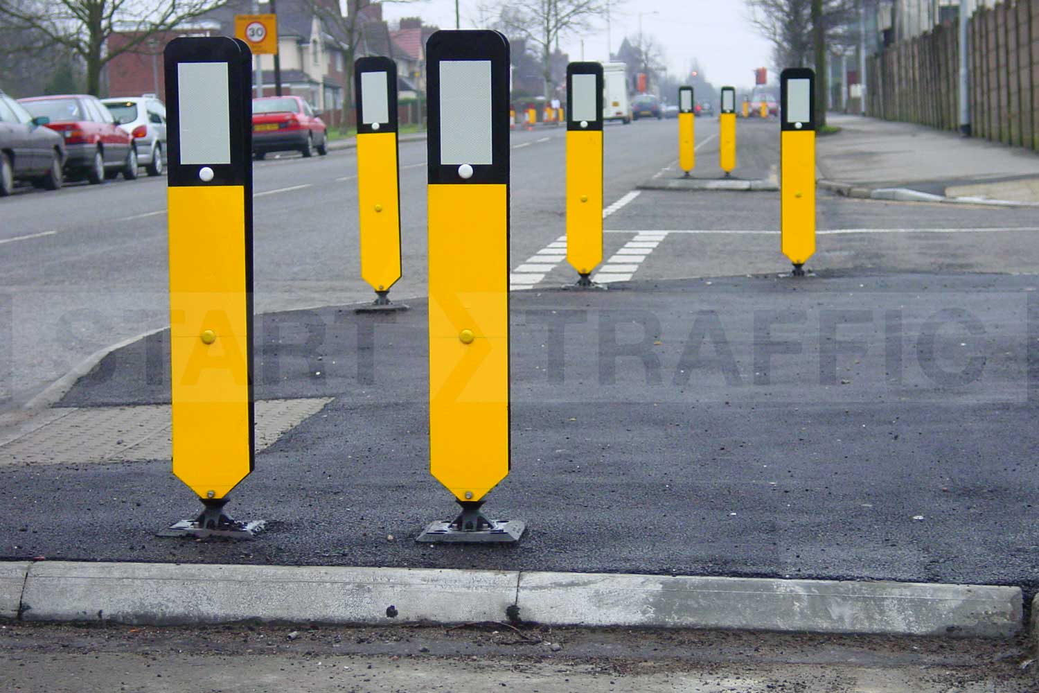 Image of ST Blade Markers installed on the road