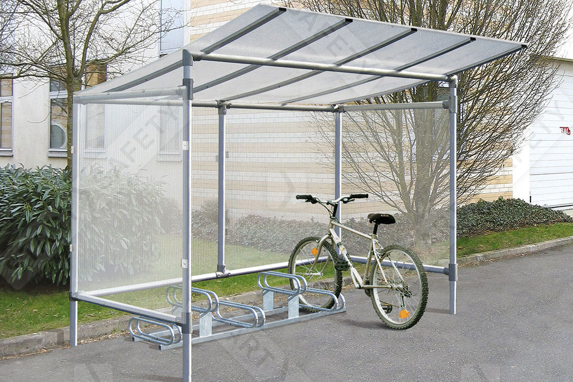 Bike Rack Inside A Bike Shelter