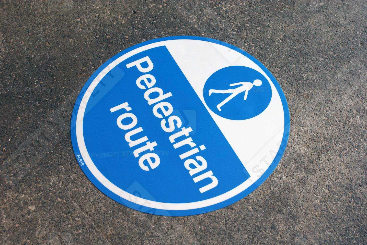 Pedestrian route floor marking