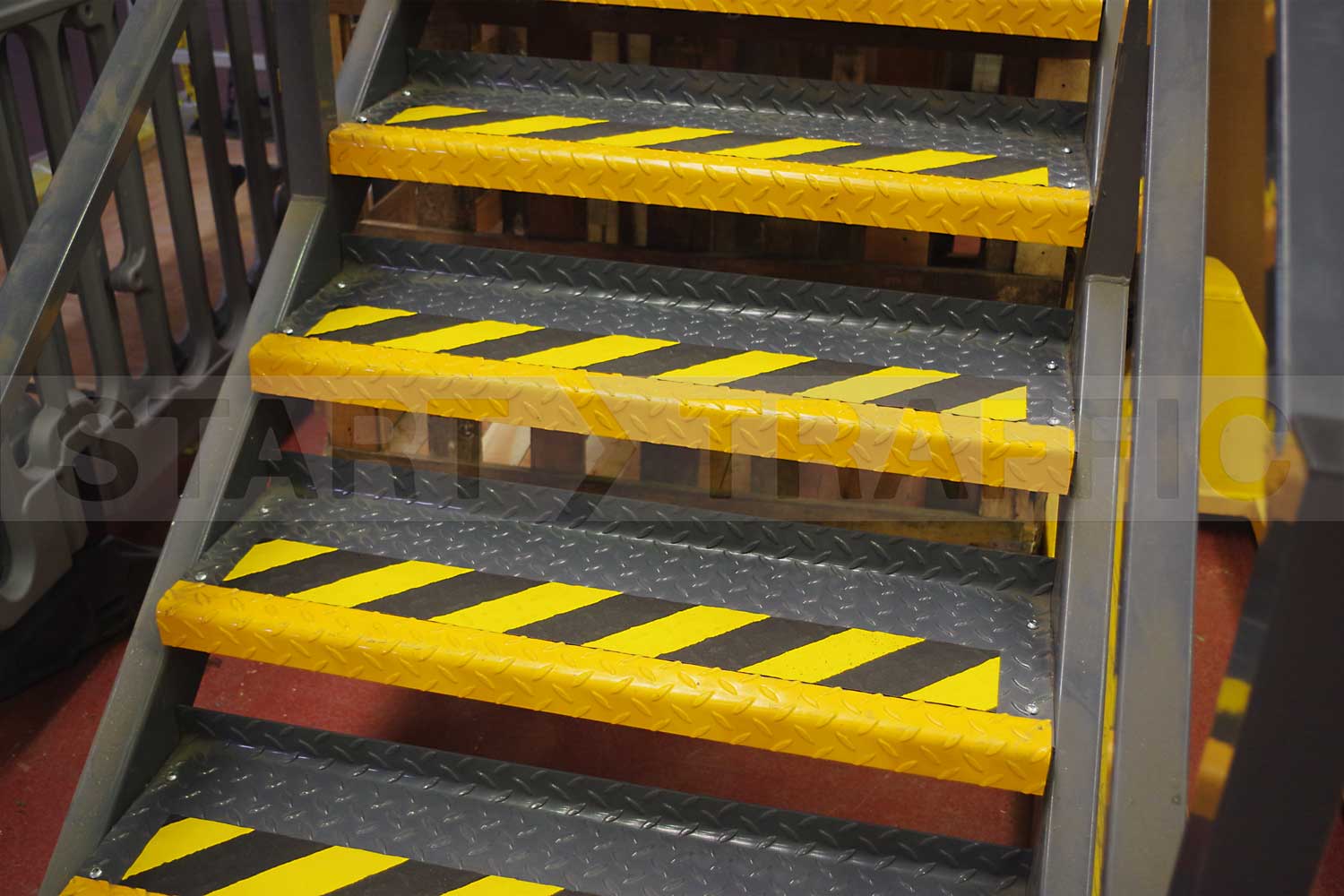 Conformable anti-slip tape on Metal Stairs