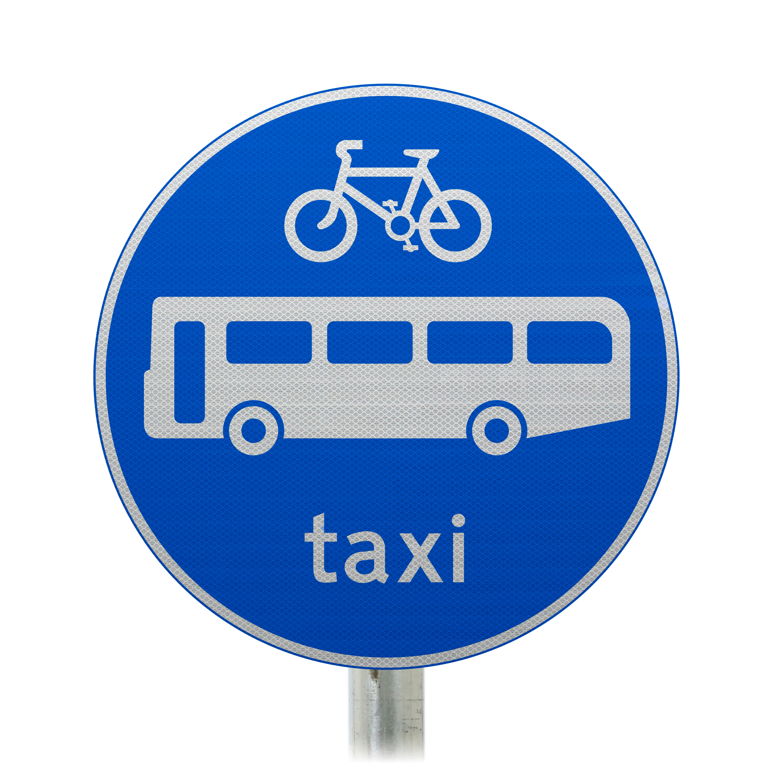 Buses, cycles and taxis only Post Mounted Sign 