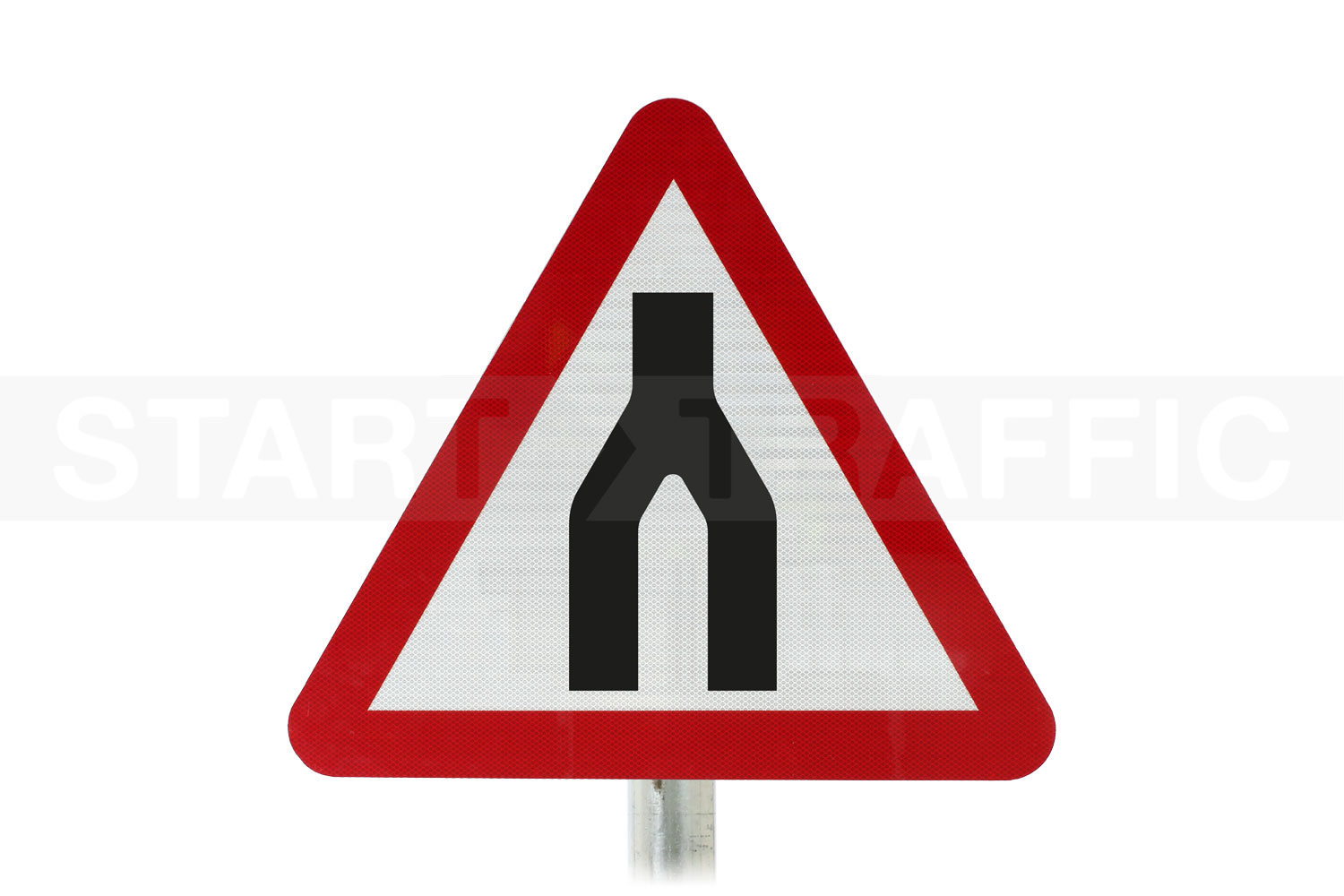 dual carriageway ends ahead sign