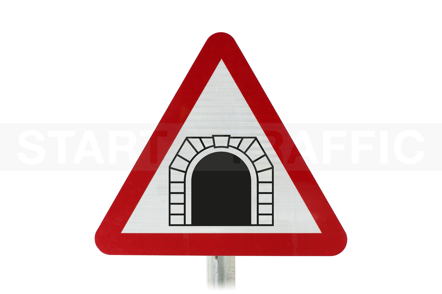 Tunnel Ahead Post Mount Sign