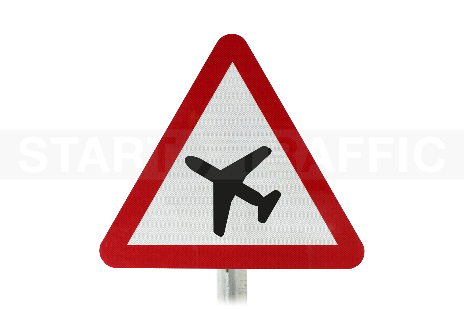 Low flying aircraft Post Mounted sign