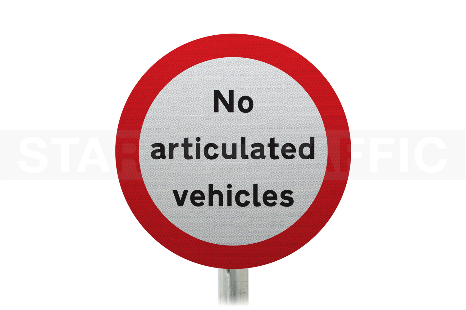 articulated vehicles prohibited Post Mounted sign