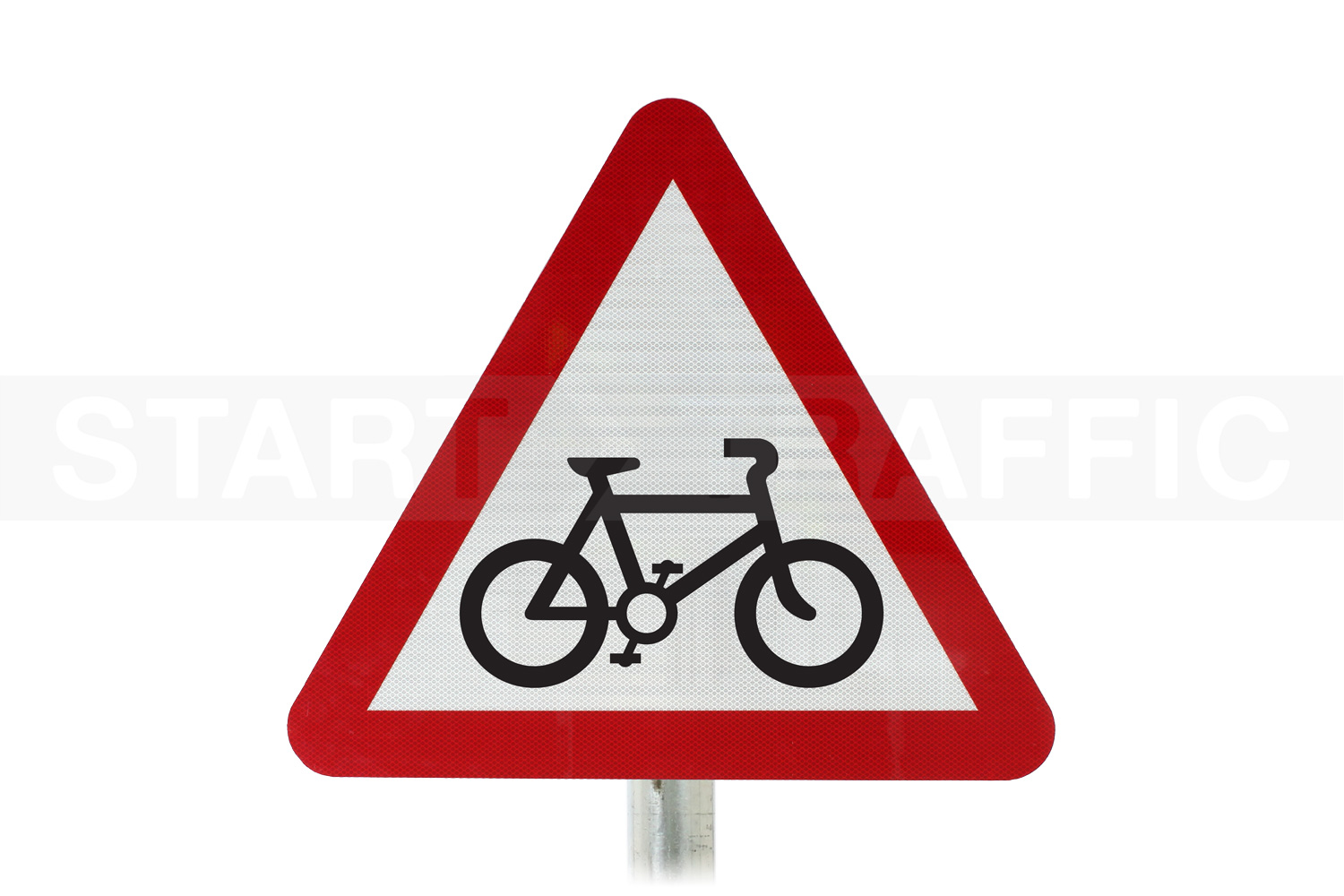 Cycles From the left post mounted sign