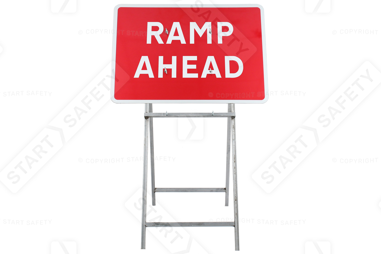 Ramp ahead quick fit sign face on quick fit mini frame