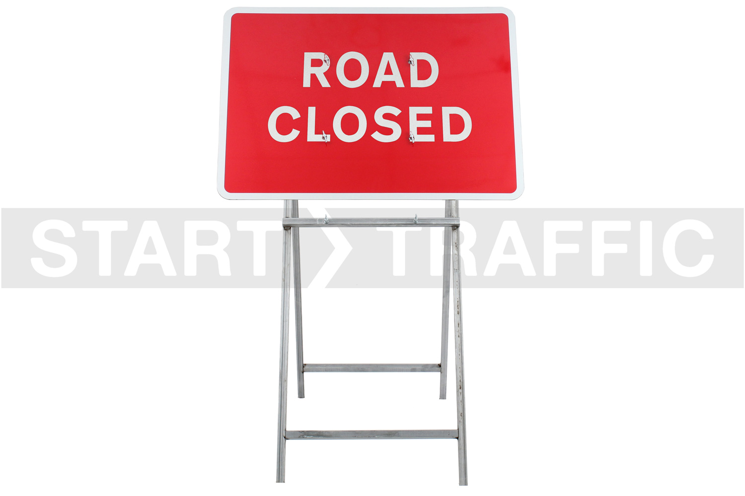 Road Closed Sign Mounted on Quick-Fit Mini Frame