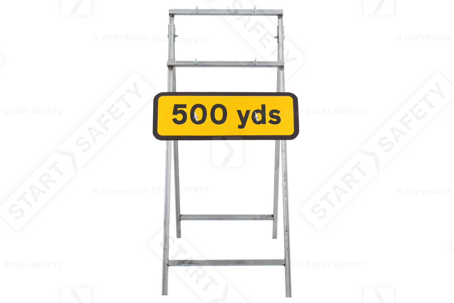 500 yards plate in yellow & Black
